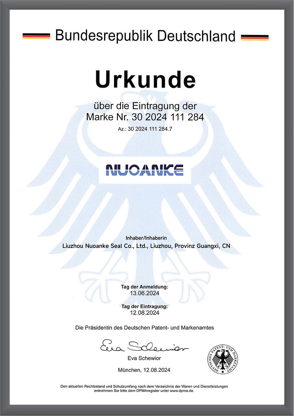 GERMAN TRADEMARK